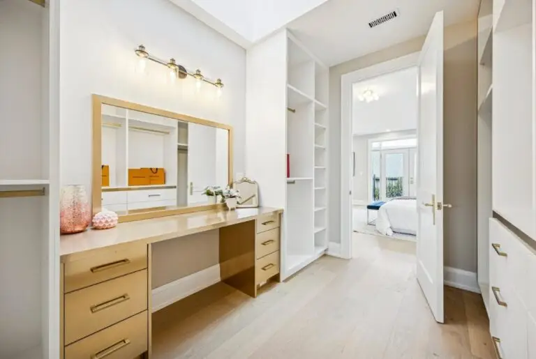 Custom closet dresser and vanity millwork in North York