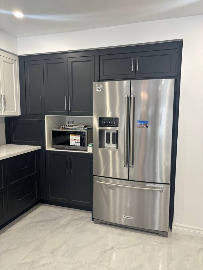 custom kitchen cabinets North York with double shaker profile doors