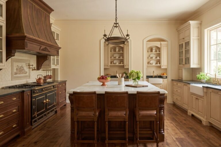 Suggested image alt text: classic kitchen cabinets with raised panel doors and detailed crown molding